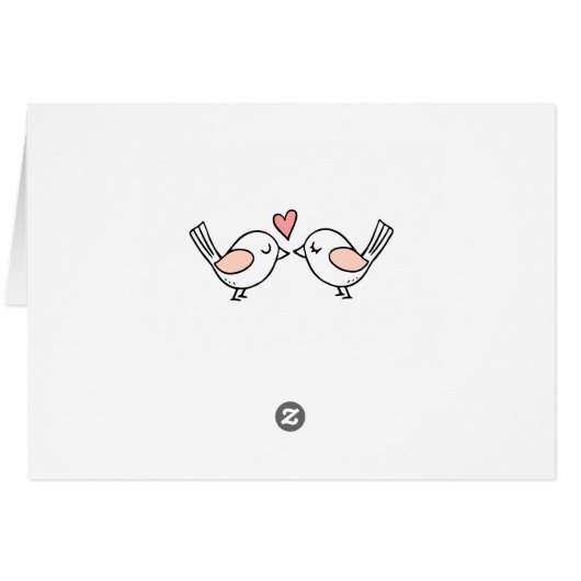 Cute Tortelduifjes Lovevogels Roze bruiloft Hartel (Achterkant Horizontaal)