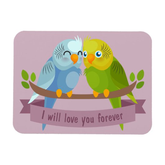 Cute Tortelduifjes magnet Magneet (Horizontaal)