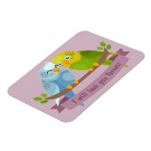 Cute Tortelduifjes magnet Magneet (Linkerzijde)