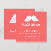 Cute Tortelduifjes Red Vrijgezellenfeest nodigt ui Kaart (Voorkant / Achterkant)