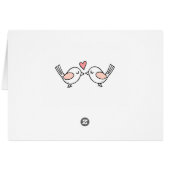 Cute Tortelduifjes Roze Lovevogels Weddenschap Bed (Achterkant Horizontaal)