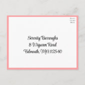 Cute Tortelduifjes Roze Lovevogels Weddenschap RSV Briefkaart (Achterkant)