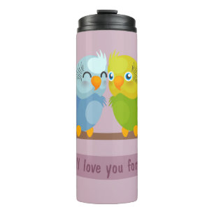 Cute Tortelduifjes tumbler Thermosbeker