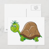 Cute Tortoise - briefkaart (Voorkant / Achterkant)