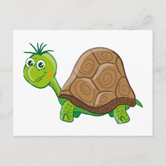 Cute Tortoise - briefkaart (Voorkant)