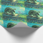 Cute Tortoise en de Hare Art Cadeaupapier (Hoek)