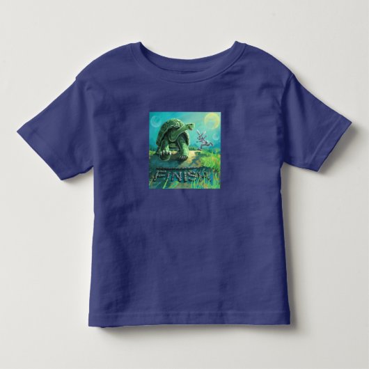 Cute Tortoise en de Hare Art Kinder Shirts (Voorkant)
