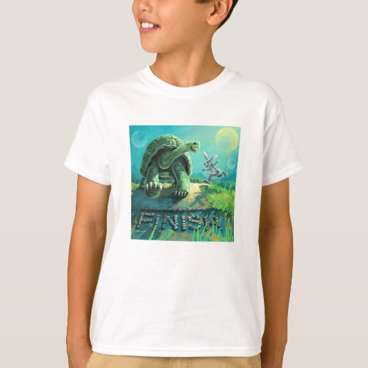 Cute Tortoise en de Hare Art T-shirt (Voorkant)