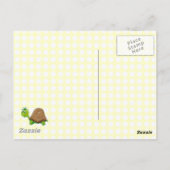 Cute Tortoise - Green Bubbles briefkaart (Achterkant)