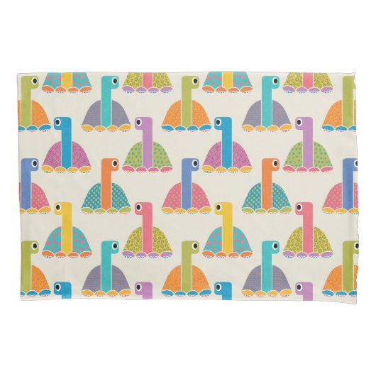 Cute Tortoise Pattern on Cream Kussensloop (Voorkant)