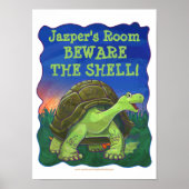 Cute Tortoise Personalized Room Poster (Voorkant)