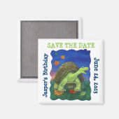 Cute Tortoise Save the Date Magneet (Voorkant / Achterkant)