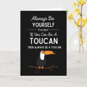 Cute Toucan Cards Bird Funny Animal Tropical Kaart (Gele Bloem)