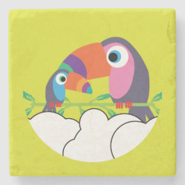 Cute Toucan | Love Toucans | Funny Birds Mok Servi Stenen Onderzetter
