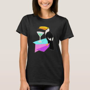 Cute Toucan Tiki Bird Martini Vodka Happy Hour Bir T-shirt