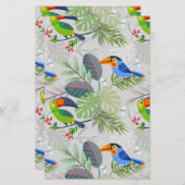 Cute Toucan-vogel, Elk vogelpatroon, Waterverven (Voorkant / Achterkant)