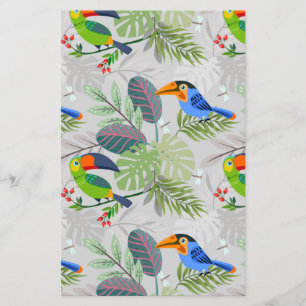 Cute Toucan-vogel, Elk vogelpatroon, Waterverven
