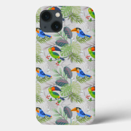 Cute Toucan-vogel, Elk vogelpatroon, Waterverven Case-Mate iPhone Case