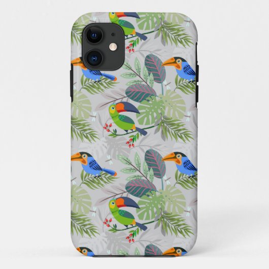 Cute Toucan-vogel, Elk vogelpatroon, Waterverven Case-Mate iPhone Case (Achterkant)