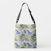 Cute Toucan-vogel, Elk vogelpatroon, Waterverven Crossbody Tas (Achterkant)