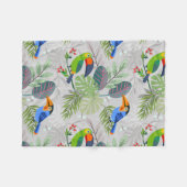 Cute Toucan-vogel, Elk vogelpatroon, Waterverven Fleece Deken (Voorkant (Horizontaal))
