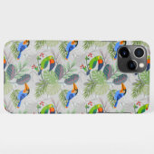 Cute Toucan-vogel, Elk vogelpatroon, Waterverven iPhone Hoesje (Achterkant horizontaal)