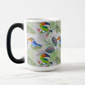 Cute Toucan-vogel, Elk vogelpatroon, Waterverven Magische Mok (Links)