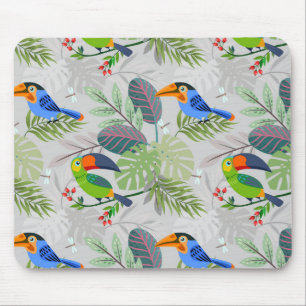 Cute Toucan-vogel, Elk vogelpatroon, Waterverven Muismat