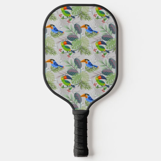 Cute Toucan-vogel, Elk vogelpatroon, Waterverven Pickleball Paddle (Voorkant)