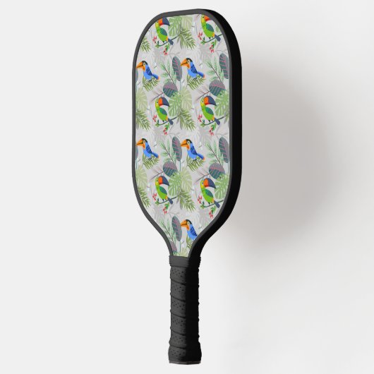 Cute Toucan-vogel, Elk vogelpatroon, Waterverven Pickleball Paddle (Links)