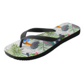 Cute Toucan-vogel, Elk vogelpatroon, Waterverven Teenslippers (Schuin)