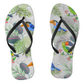 Cute Toucan-vogel, Elk vogelpatroon, Waterverven Teenslippers (Voetbed)