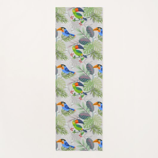 Cute Toucan-vogel, Elk vogelpatroon, Waterverven Yogamat (Voorkant)