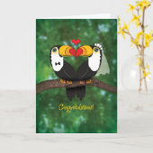 Cute Toucan Weddenschap-creditcard Kaart (Gele Bloem)