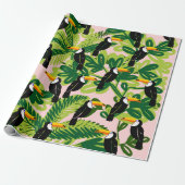 Cute Toucan Wrapping Paper Cadeaupapier (Uitgerold)