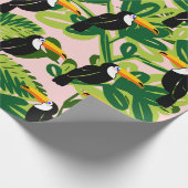 Cute Toucan Wrapping Paper Cadeaupapier (Hoek)