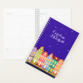 Cute Town Black Cat Cartoon Houders 5,5x8.5 Planne Planner (Display)