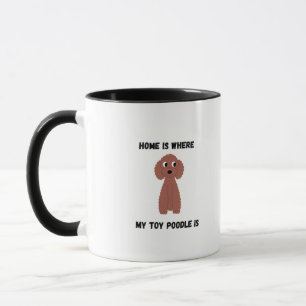 cute Toy Poodle koffiekop Mok