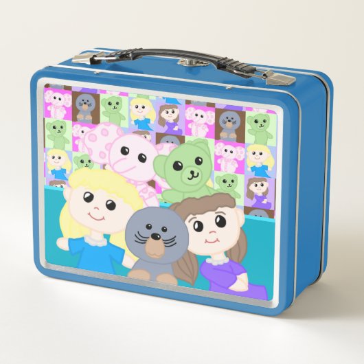 Cute Toy Themed Metal Lunchbox (Achterkant)