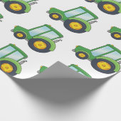 Cute Tractor Pattern Cadeaupapier (Hoek)