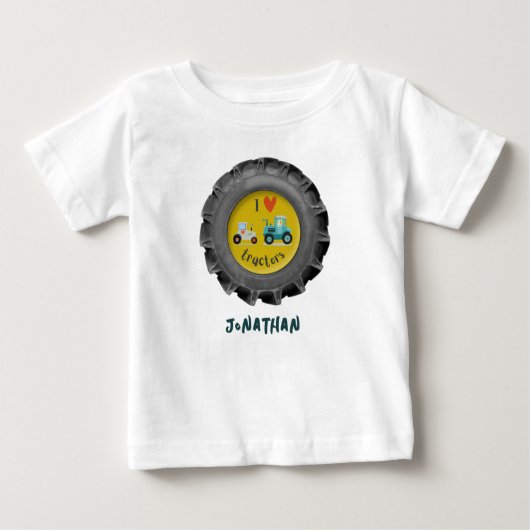 Cute tractorband ik hou van tractor jongens TShirt (Voorkant)