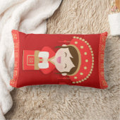 Cute Traditional Chinese Bride Wedding Decor Kussen (Deken)