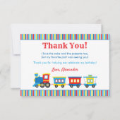 Cute Train Birthday Hartelijk dank Bedankkaart (Voorkant)