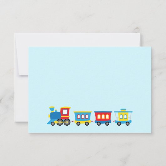 Cute Train Birthday Hartelijk dank Bedankkaart (Achterkant)