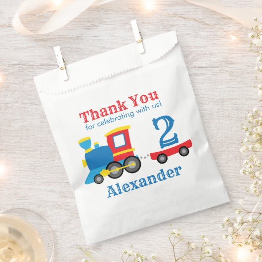 Cute Train Birthday Party Bedankzakje (Geknipt)