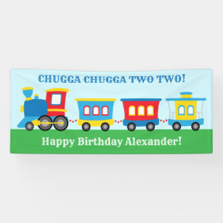 Cute Train Birthday Party Spandoek