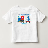 Cute Train Birthday Toddler T-shirt (Voorkant)