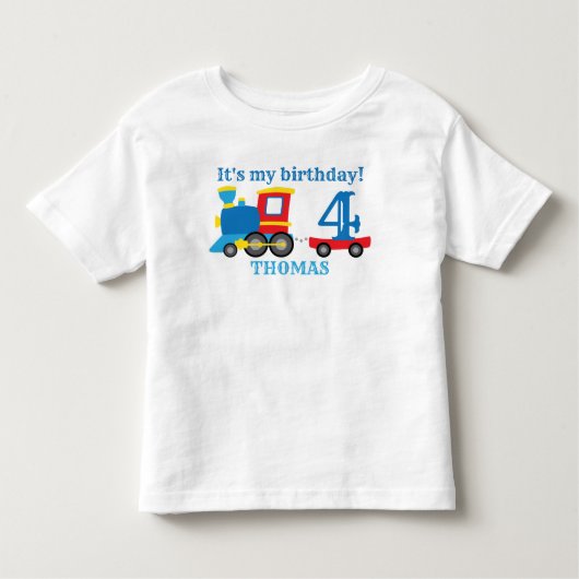 Cute Train Birthday Toddler T-shirt (Voorkant)