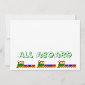 Cute Train Boy's Birthday Kaart (Achterkant)