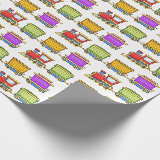 Cute Train Cadeaupapier (Hoek)